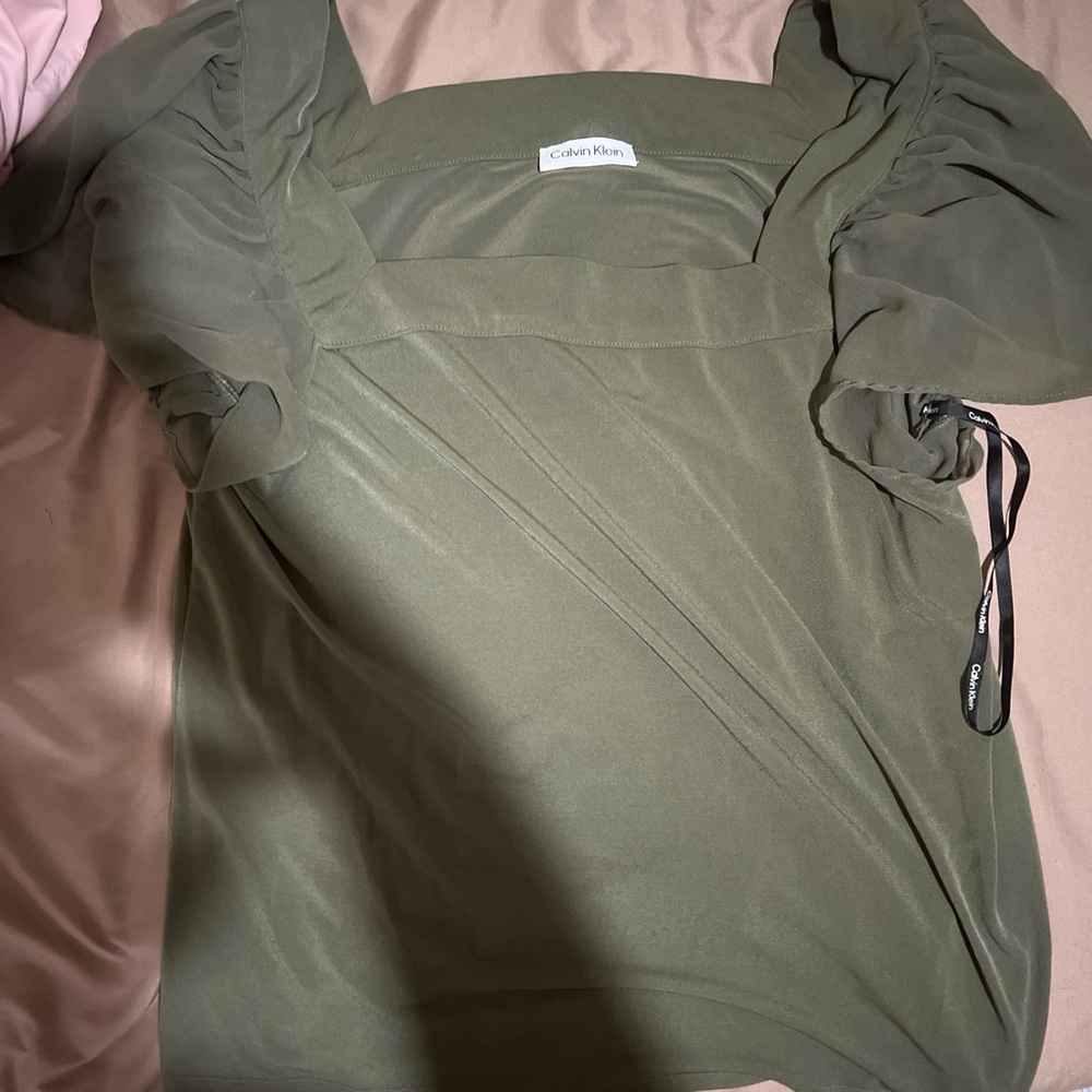 Calvin Klein Women's Green Top